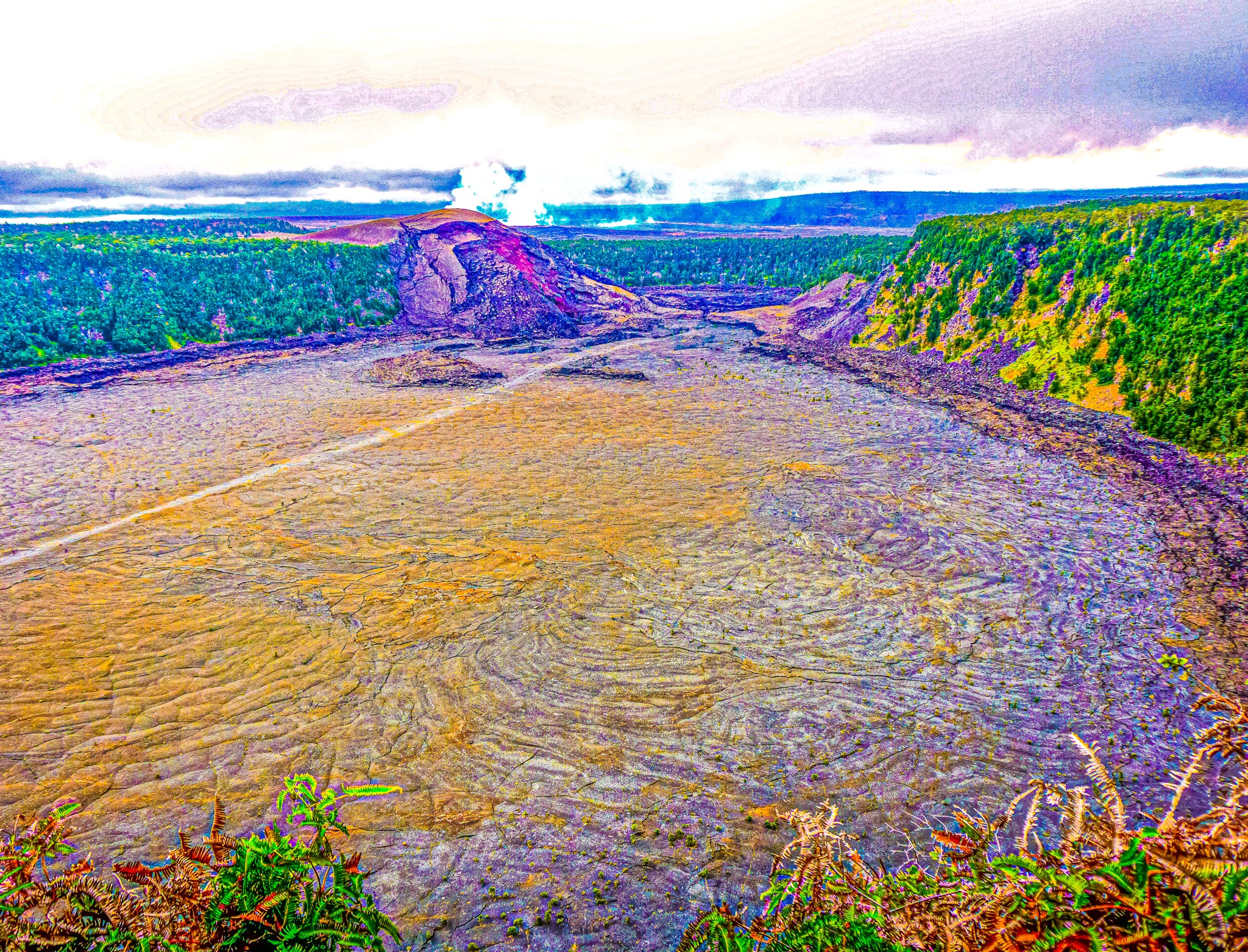 "Halemau'mau Crater at Hawai'i Volcanoes National Park"