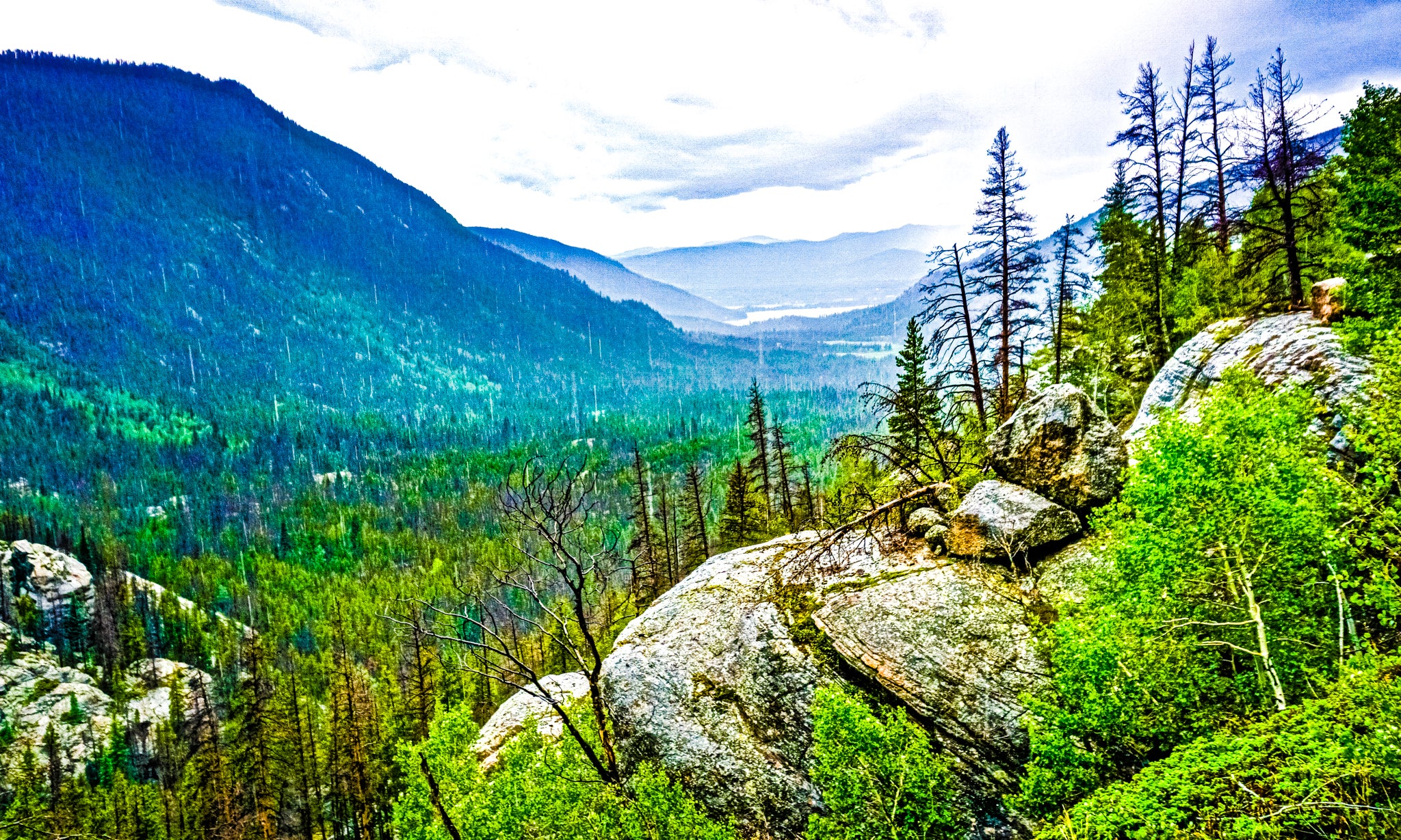 "Massive Boulder in Rocky Mountain National Park"